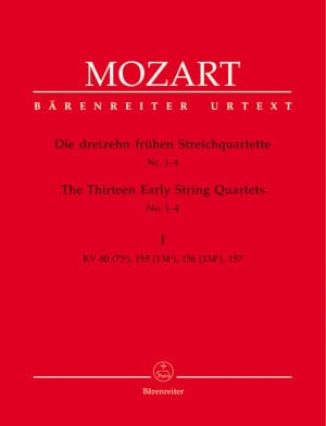 W. A. Mozart - Cvartetele Nr 1-4, KV 80, KV 155, KV 156 și KV 157